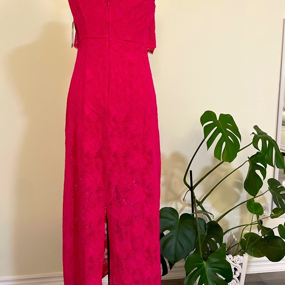 BRAND NEW Bright pink evening gown with straps. - Picture 5 of 5
